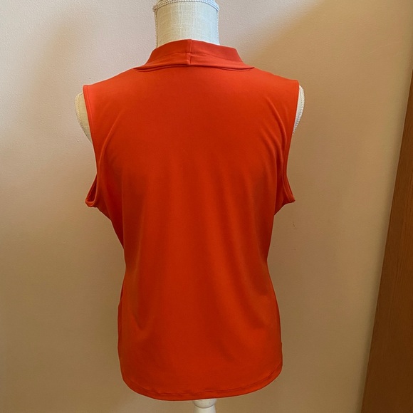 Calvin Klein Vibrant Orange V-Neck Top - Picture 13 of 16
